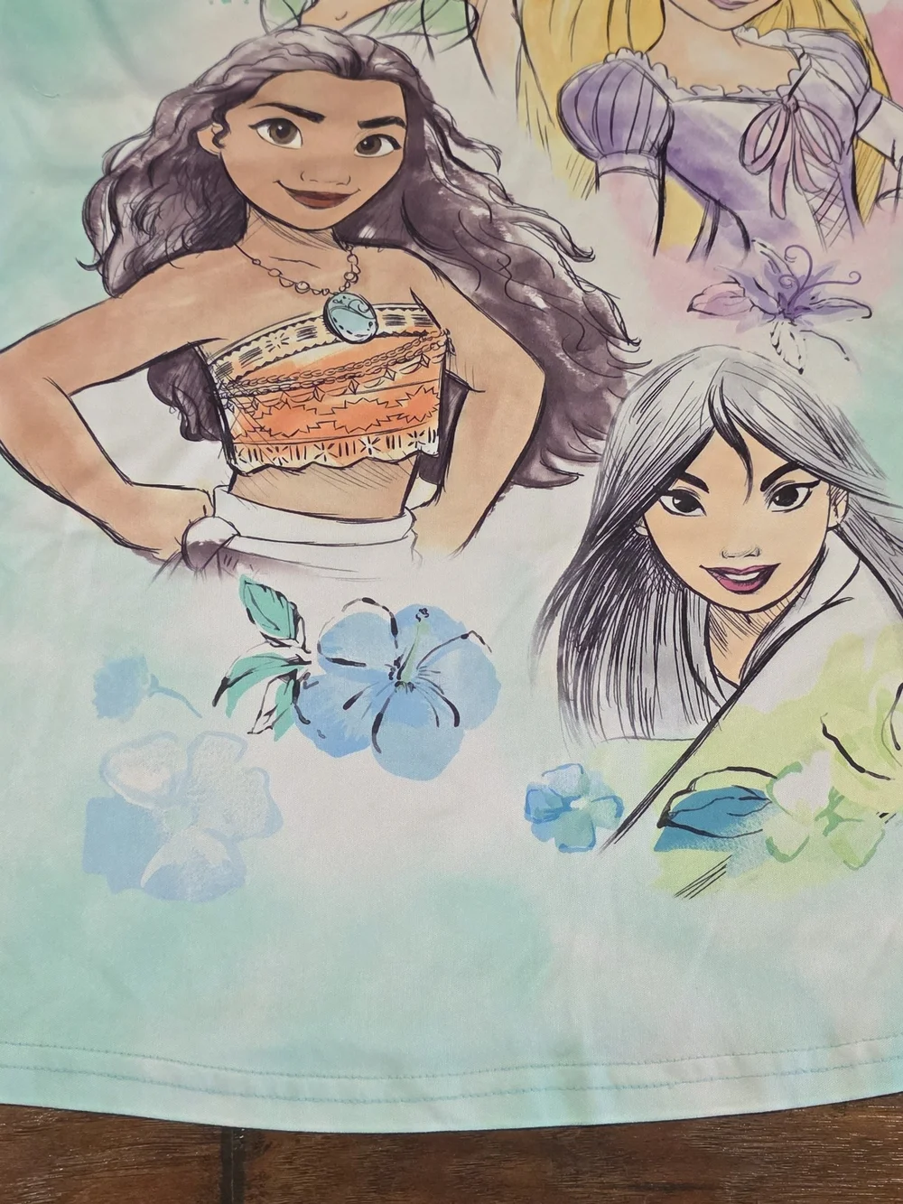 Disney Princess Aqua Girl's Graphic Dress - Picture 3 of 7